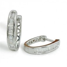 0.45ct Si/fg Round Diamond Hoop Earrings