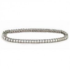 3.75ct Si/fg Princess Diamond Tennis Bracelet