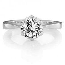 0.86ct I2/f Round Diamond Solitaire Ring