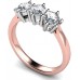 1.20ct Si2/g Round Diamond Trilogy Ring