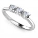 0.75ct Si/f Round Diamond Trilogy Ring