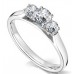 1.10ct Si2/f Round Diamond Trilogy Ring
