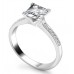 1.00ct I1/g Princess Diamond Shoulder Set Ring