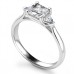 1.70ct Vs1/h Princess Diamond Trilogy Ring