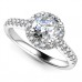 1.40ct Si2/g Round Diamond Halo Ring