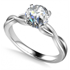 0.31ct Si/f Round Diamond Solitaire Ring