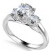 0.65ct Si/fg Round Diamond Trilogy Ring