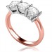 0.84ct Si/fg Round Diamond Trilogy Ring