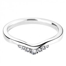 2mm Shaped Diamond Wedding Ring