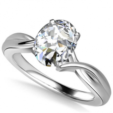 0.40ct Si2/h Oval Diamond Solitaire Ring