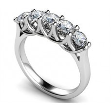 0.70ct Si/fg 5 Stone Diamond Ring