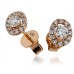 0.65ct Vs/ef Round Diamond Halo Earrings