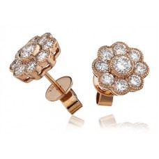 1.10ct Vs/ef Round Diamond Halo Earrings 1.10ct Vs/ef Round Diamond Halo Earrings