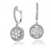 1.15ct Vs1/e Round Diamond Cluster Earrings