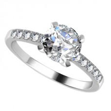 1.00ct Si1/g Round Diamond Shoulder Set Ring 1.00ct Si1/g Round Diamond Shoulder Set Ring
