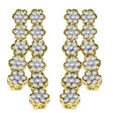 0.90ct Vs/ef Round Diamond Drop Earrings