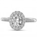 1.32ct Si2/g Oval Diamond Shoulder Set Ring