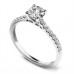 Gia Certified 0.70ct Centre Si2/d Round Diamond Shoulder Set Ring