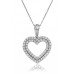 0.60ct Vs/ef Round Diamond Heart Pendant