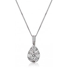 0.90ct Vs/ef Round Diamond Designer Pendant