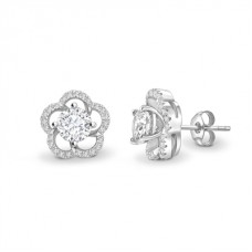 Round Diamond Designer Earrings