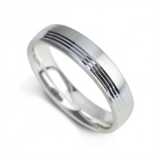6mm Court Shape Satin With Three Off Centre Grooves