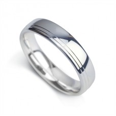 6mm Court Shape Polished And Satin Either Side Of A Central Groove