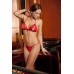 Bassaya Sexy Open Bra And Crotchless Thong Lingerie Set
