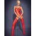 Obsessive Crotchless Bodystocking With Suspender Belt Set