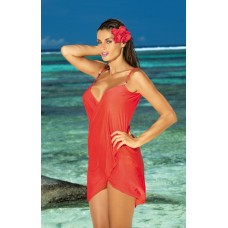 Marko Sexy Summer Pareo Beach Dress - Hot Red