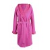 Muzzy 100% Cotton Women's Nightwear Hooded Robe - Pink