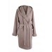 Muzzy 100% Cotton Women's Nightwear Hooded Robe - Beige