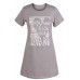 Muzzy 100% Cotton Women's Long Nightdress Chemise - Grey