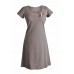 Muzzy 100% Cotton Women's Long Nightdress Chemise - Grey