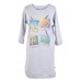 Muzzy 100% Cotton Women's Long Nightdress Chemise - Grey