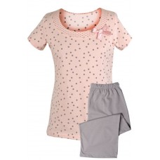 Muzzy 100% Cotton Women's Pyjamas 3/4 Pants - Pink