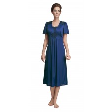 Meva Women's Nightdress Chemise 3940 - Navy Blue