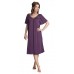 Meva Women's Nightdress Chemise 4111- Purple