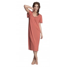 Meva Women's Nightdress Chemise 4112 - Coral