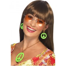 Necklace And Earring Set, Assorted Neon Colours