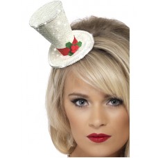 White Christmas Top Hat Headband