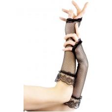 Fingerless Fishnet Gloves Black