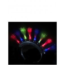 Funky Punk Light Up Mohawk Fibre Optic