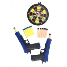 Detective Guns Double Pack, 12 Foam Darts And Target