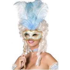Fever Boutique Baroque Fantasy Eyemask, Blue And Gold