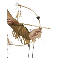 Feathered Indian Bow And Arrow Set