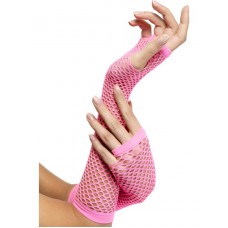 Fishnet Gloves Pink