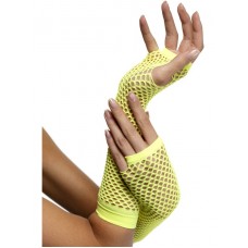Fishnet Gloves Yellow