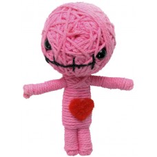 Voodoo String Doll Charm, Pink Love Zulu Doll