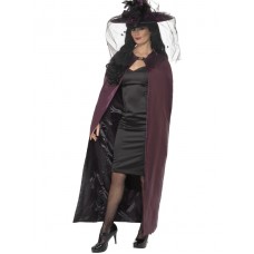 Reversible Cape, Purple And Black
